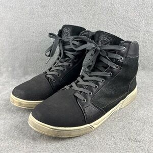 Street And Steel Kickstarter Moto Riding Hightops Black Leather Men's Size 10